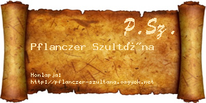 Pflanczer Szultána névjegykártya